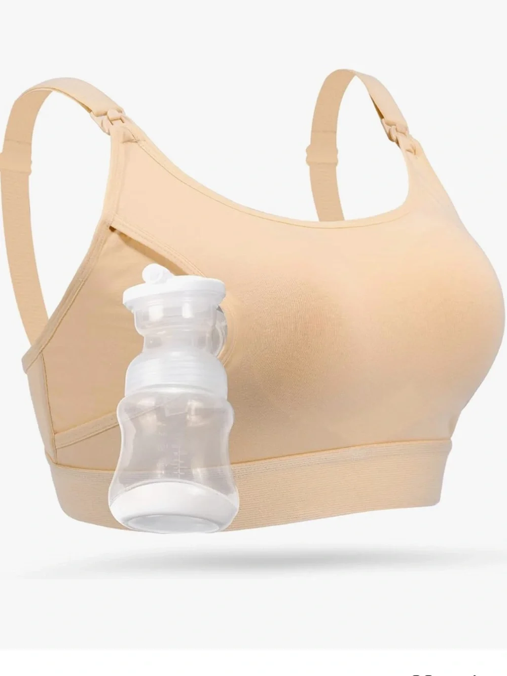 Momcozy Hands Free Nursing & Pumping Bra in Nude Size Medium